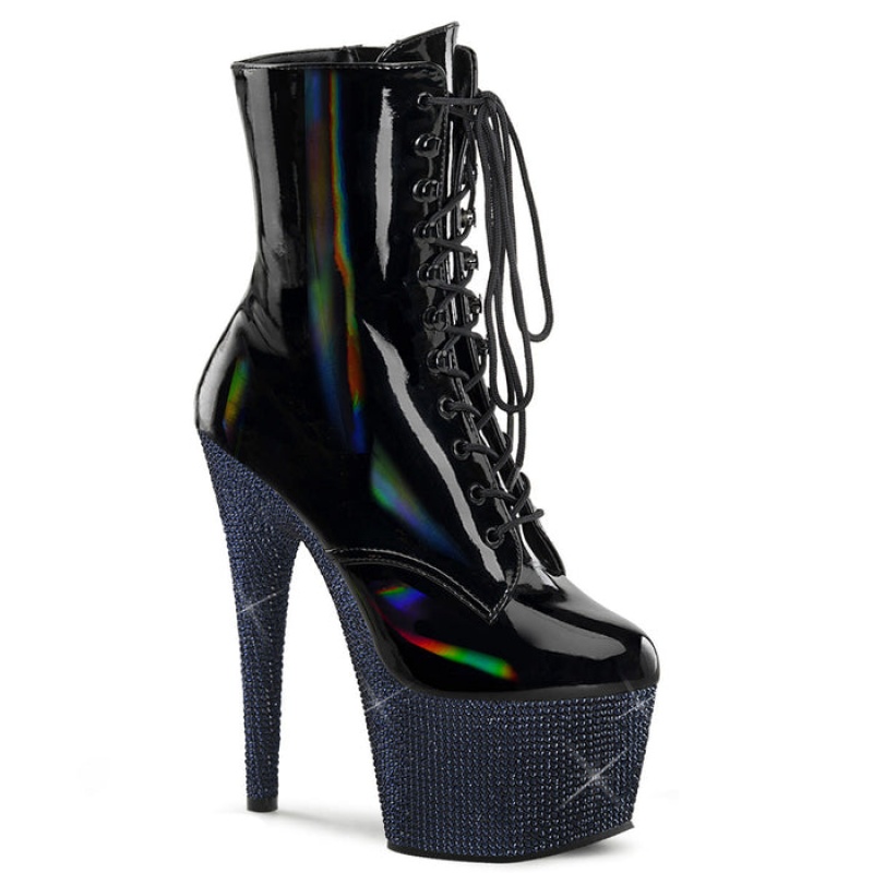 Black Pleaser Bejeweled-1020-7 Women's Boots | RH7194086