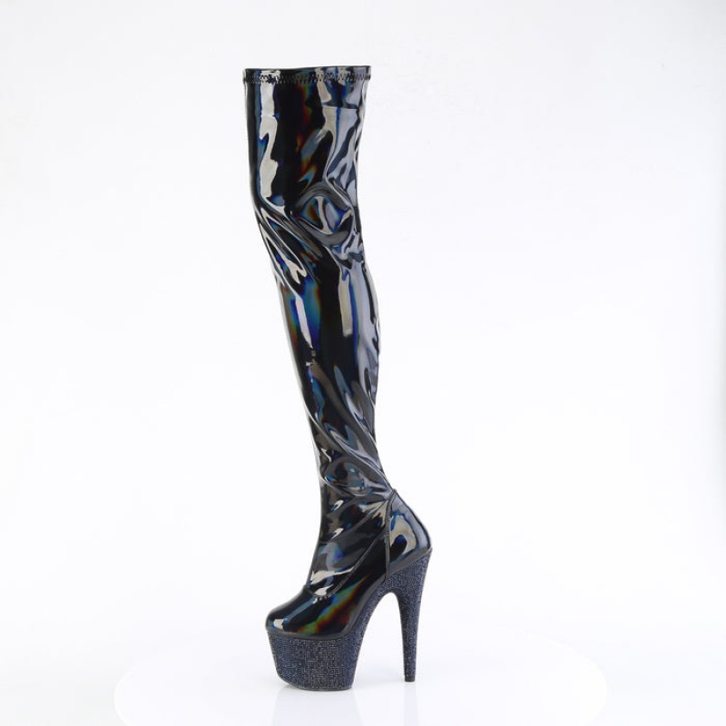 Black Pleaser Bejeweled-3000-7 Women's Boots | BQ5198643