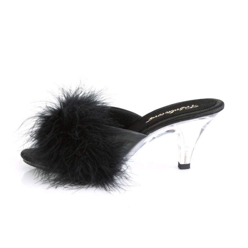 Black Pleaser Belle-301F Women's Slides | RP4175392