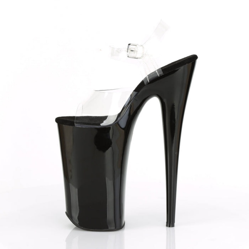 Black Pleaser Beyond-008 Women's Slides | ZP3587426