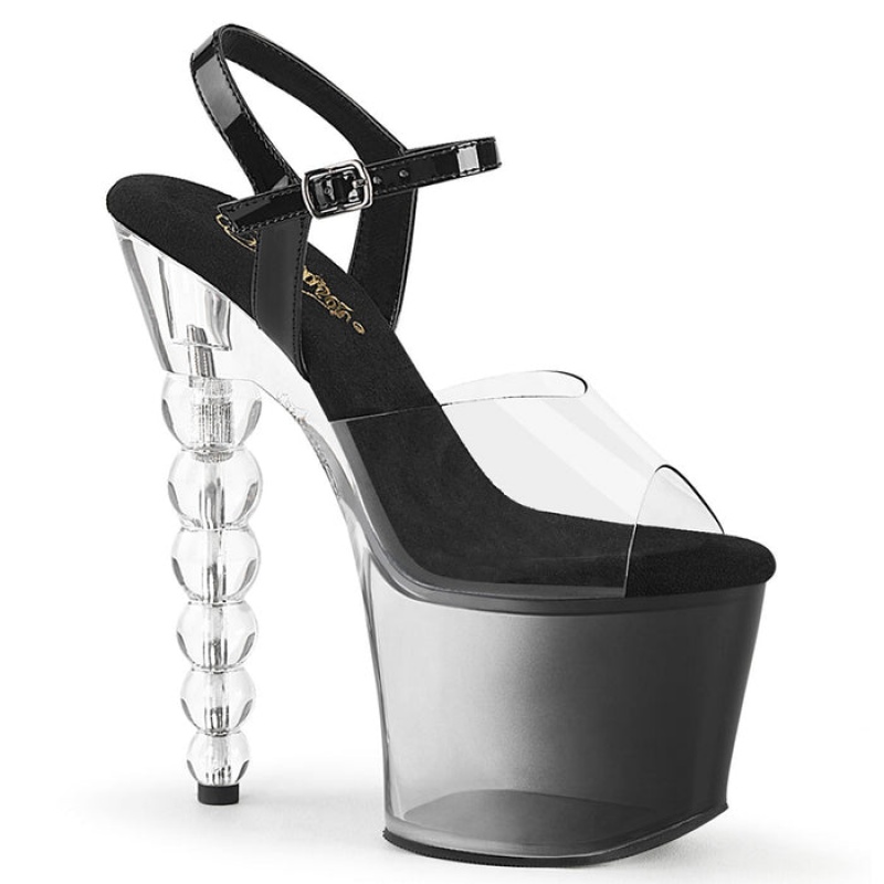 Black Pleaser Bliss-708-1BC Women's Sandals | HR4936872