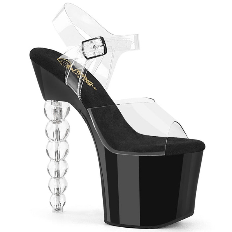 Black Pleaser Bliss-708 Women's Sandals | RU6452813