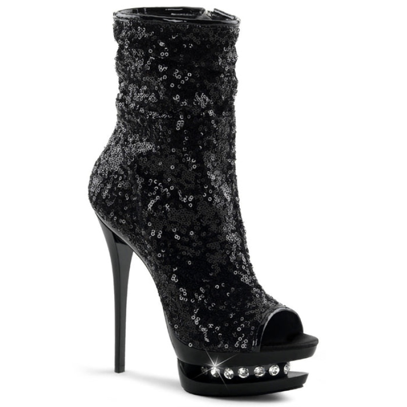 Black Pleaser Blondie-R-1008 Women's Boots | UJ3471826