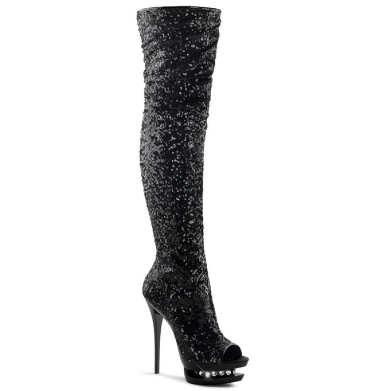 Black Pleaser Blondie-R-3011 Women's Boots | FL9437086