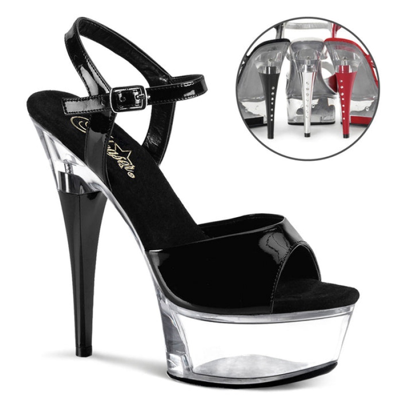 Black Pleaser Captiva-609 Women's Sandals | SX3158694