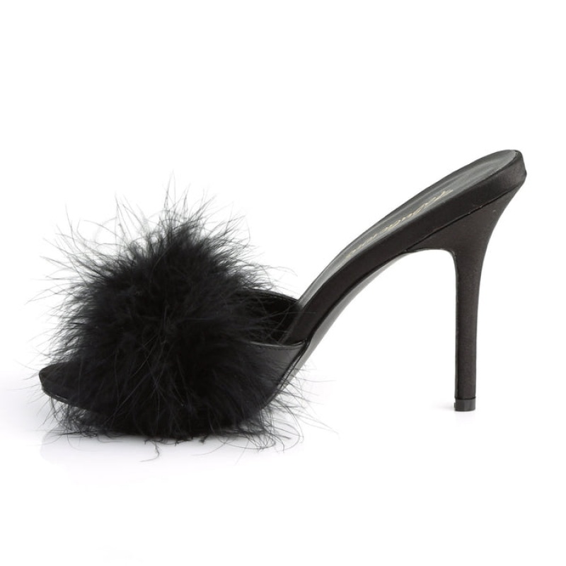 Black Pleaser Classique-01F Women's Slides | KT7031569