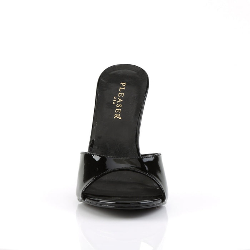 Black Pleaser Classique-01 Women\'s Slides | VD3018592