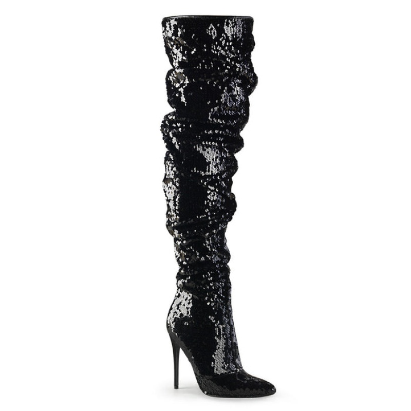 Black Pleaser Courtly-3011 Women's Boots | GQ8917643