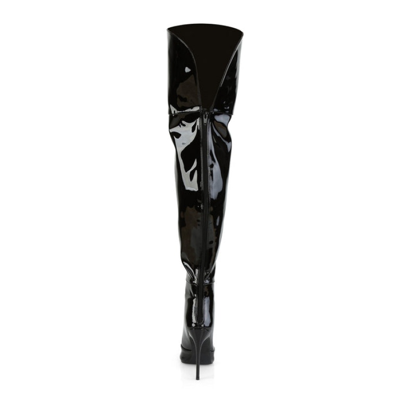 Black Pleaser Courtly-3012 Women's Boots | MH3508194