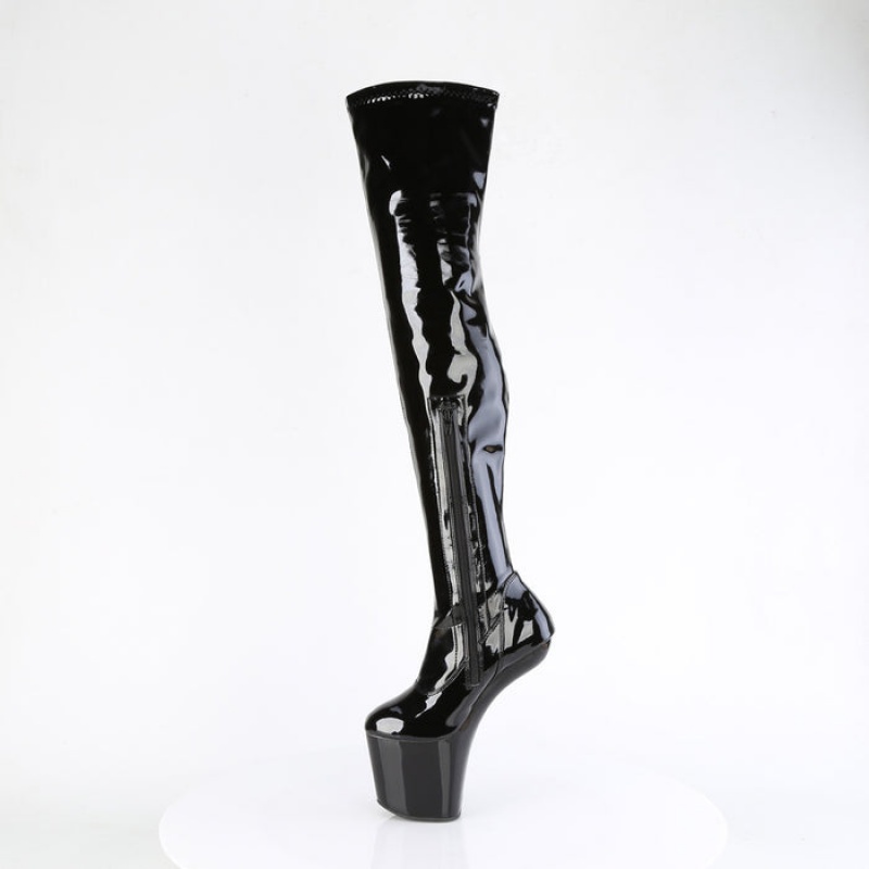 Black Pleaser Craze-3000 Women's Boots | BY8941572