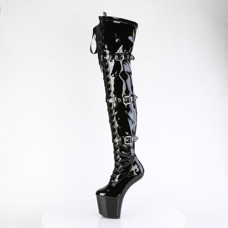 Black Pleaser Craze-3028 Women's Boots | BZ4289601