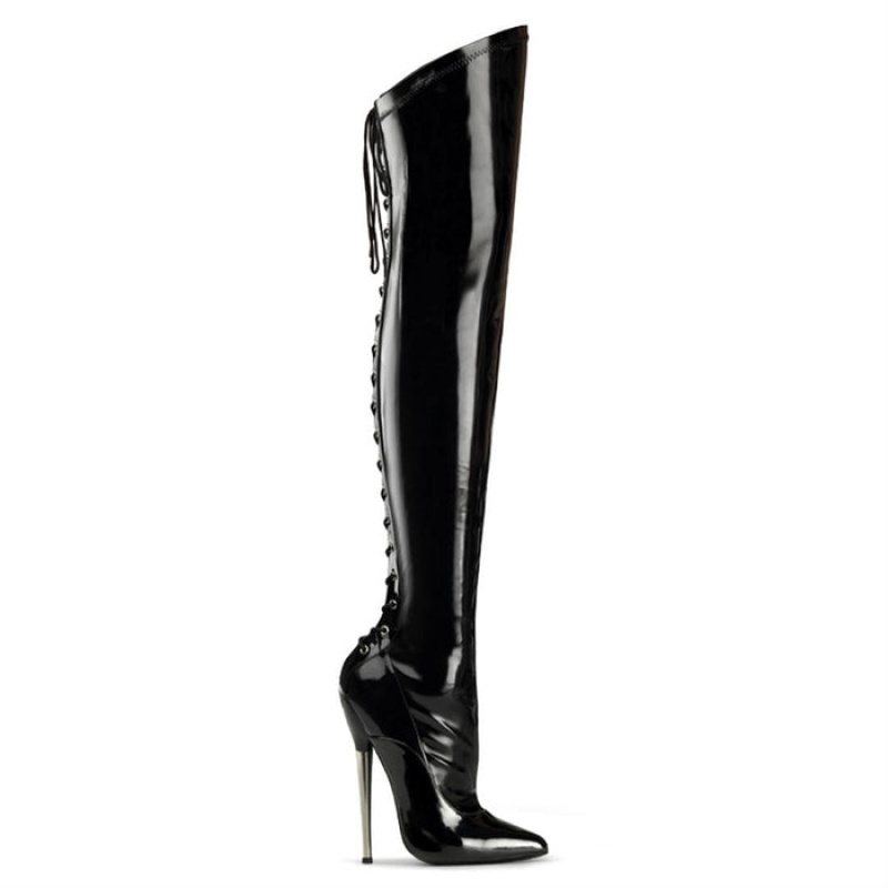 Black Pleaser Dagger-3060 Women's Boots | NI8231549