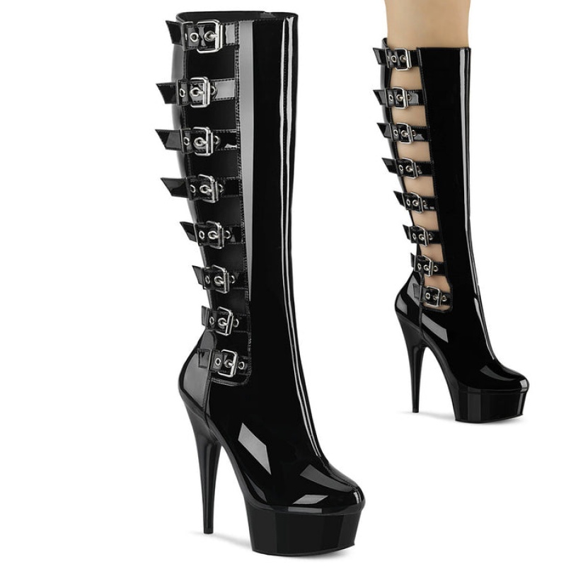 Black Pleaser Delight-2047 Women's Boots | VC2907453