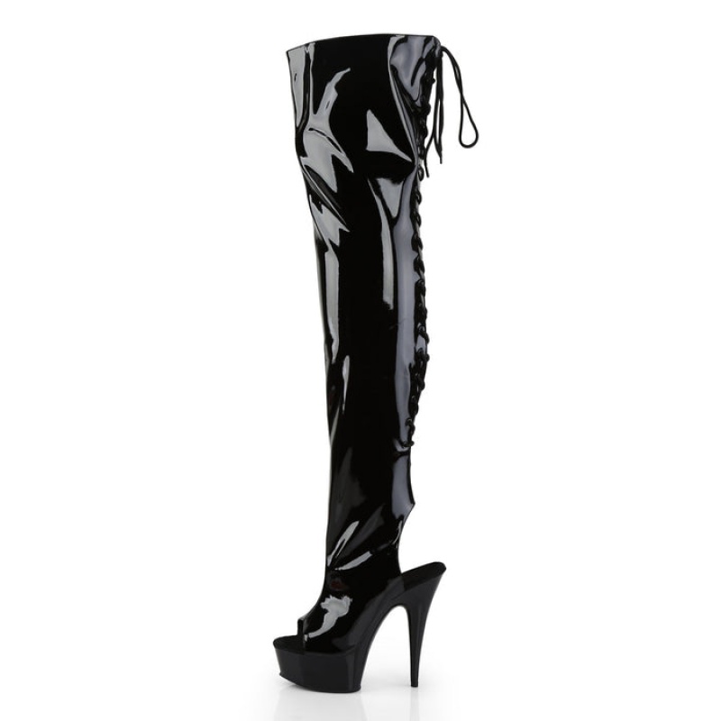 Black Pleaser Delight-3017 Women's Boots | BF6254097