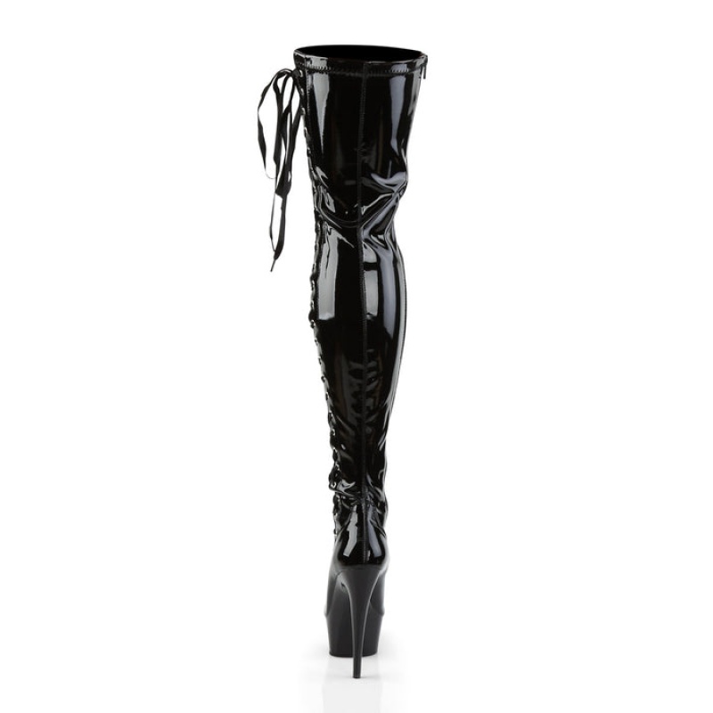 Black Pleaser Delight-3050 Women's Boots | EZ8097613