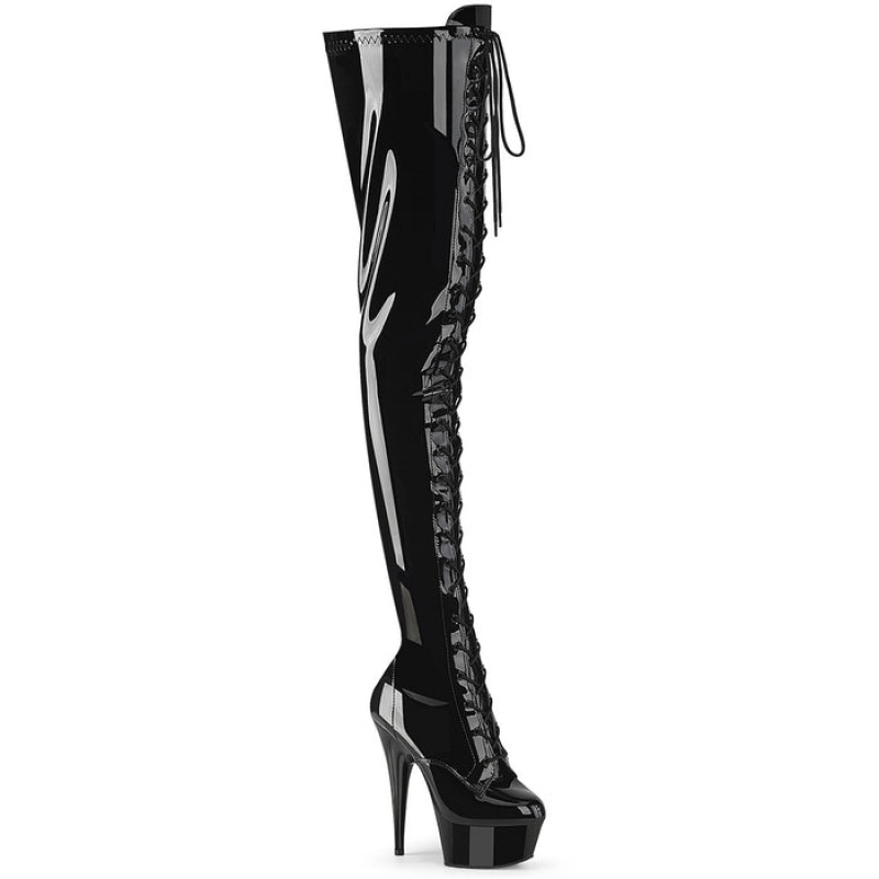 Black Pleaser Delight-4023 Women\'s Boots | DY0536982