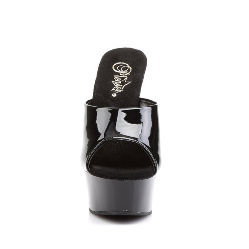 Black Pleaser Delight-601 Women\'s Slides | BC1069572