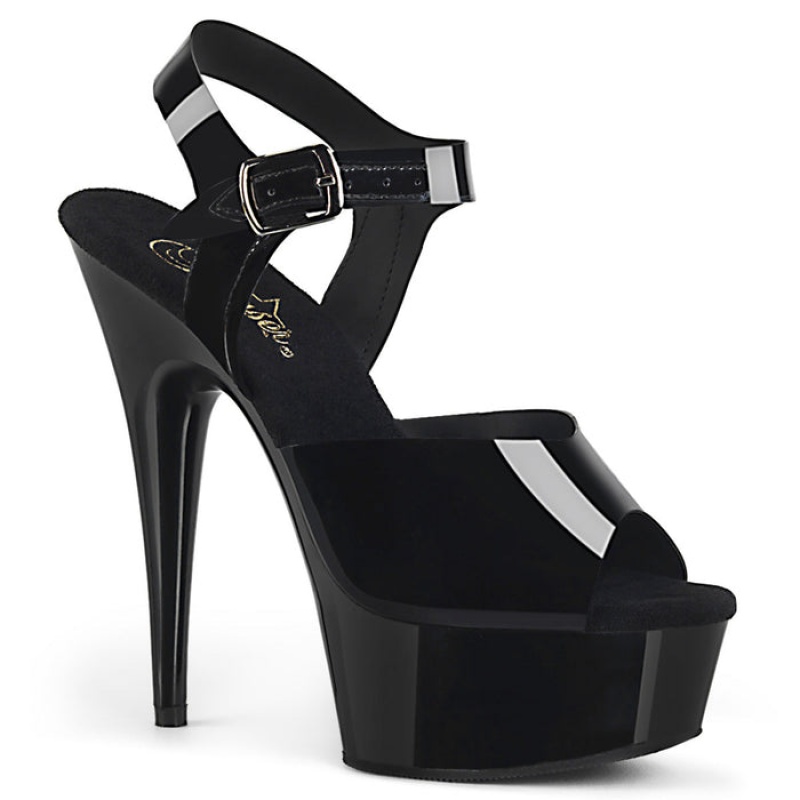 Black Pleaser Delight-608N Women's Sandals | KF9310874