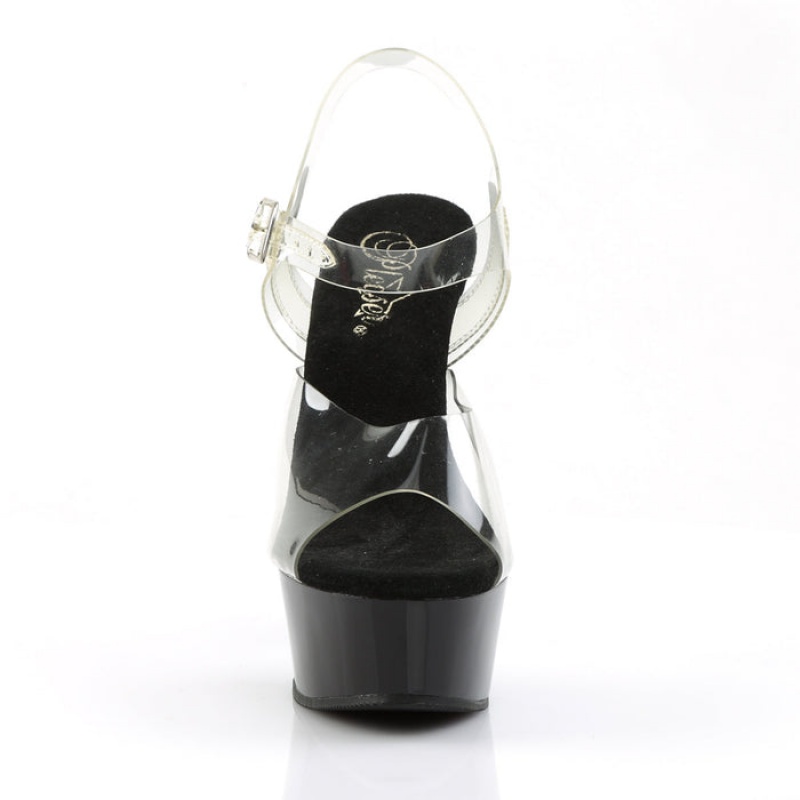 Black Pleaser Delight-608 Women\'s Sandals | RM4036781