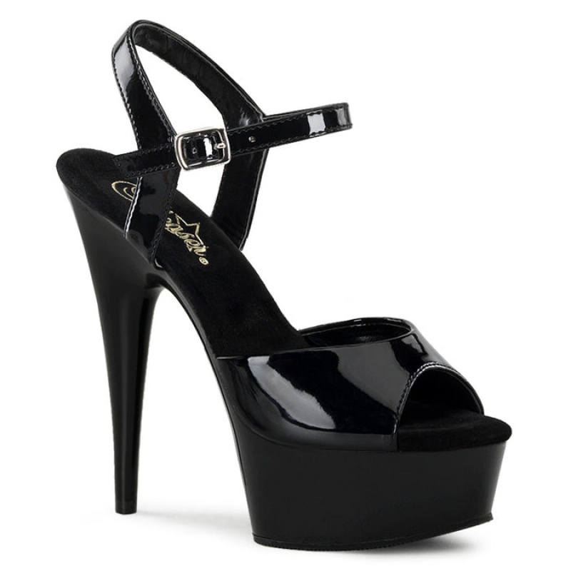 Black Pleaser Delight-609 Women's Sandals | EX9107623