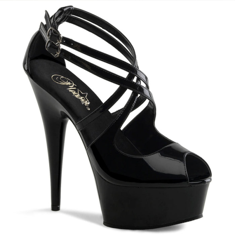 Black Pleaser Delight-612 Women's Sandals | JH4107329