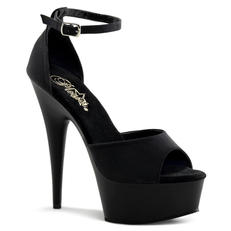 Black Pleaser Delight-618PS Women's Sandals | GB4638592