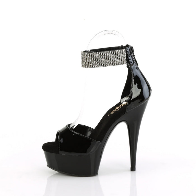 Black Pleaser Delight-625 Women's Sandals | SB2790438