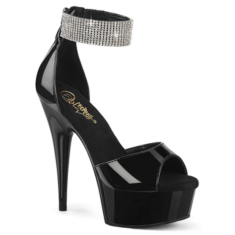 Black Pleaser Delight-625 Women's Sandals | SB2790438