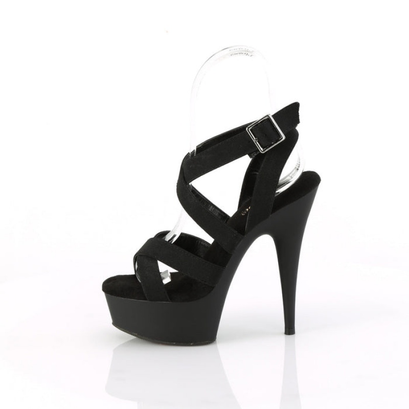 Black Pleaser Delight-638 Women's Sandals | FQ9786130