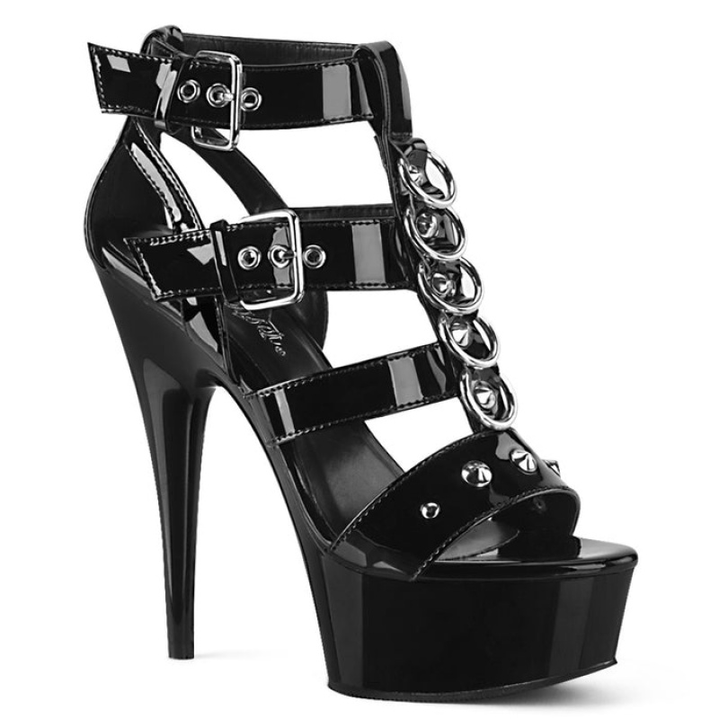 Black Pleaser Delight-658 Women's Sandals | VF5921068