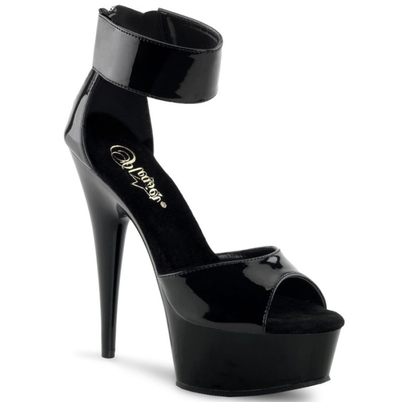 Black Pleaser Delight-670-3 Women's Sandals | NR9768304