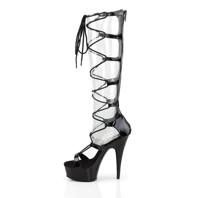 Black Pleaser Delight-698 Women's Sandals | HD1259736