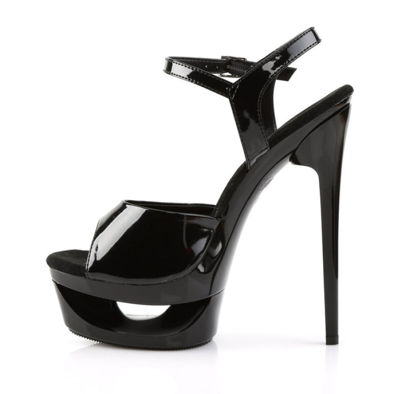 Black Pleaser Eclipse-609 Women's Sandals | YG8273104