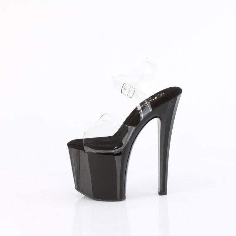 Black Pleaser Enchant-708 Women's Sandals | KE5203617