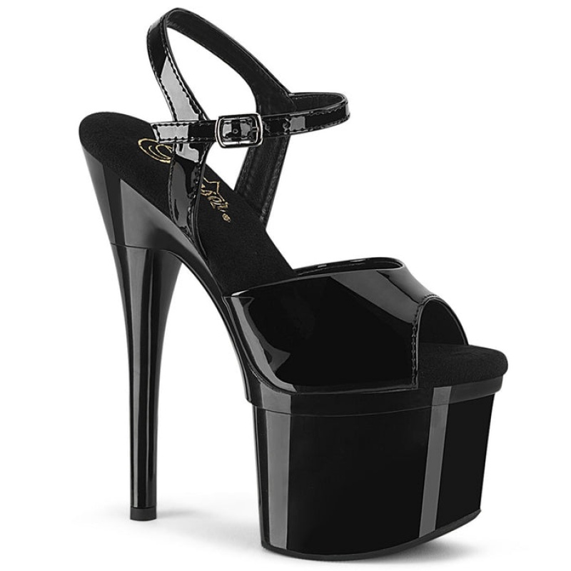 Black Pleaser Esteem-709 Women's Sandals | BN4873096