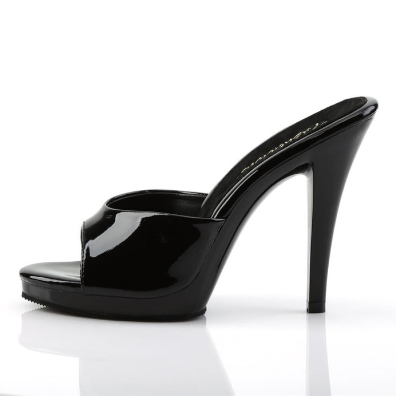 Black Pleaser Flair-401-2 Women's Slides | HZ9413785