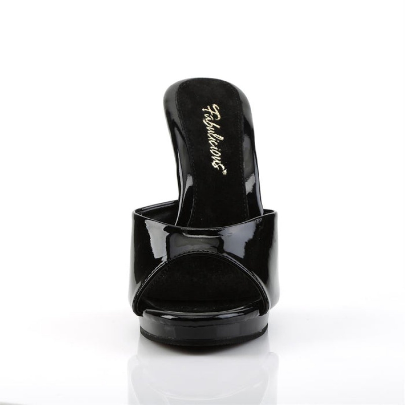 Black Pleaser Flair-401-2 Women\'s Slides | HZ9413785