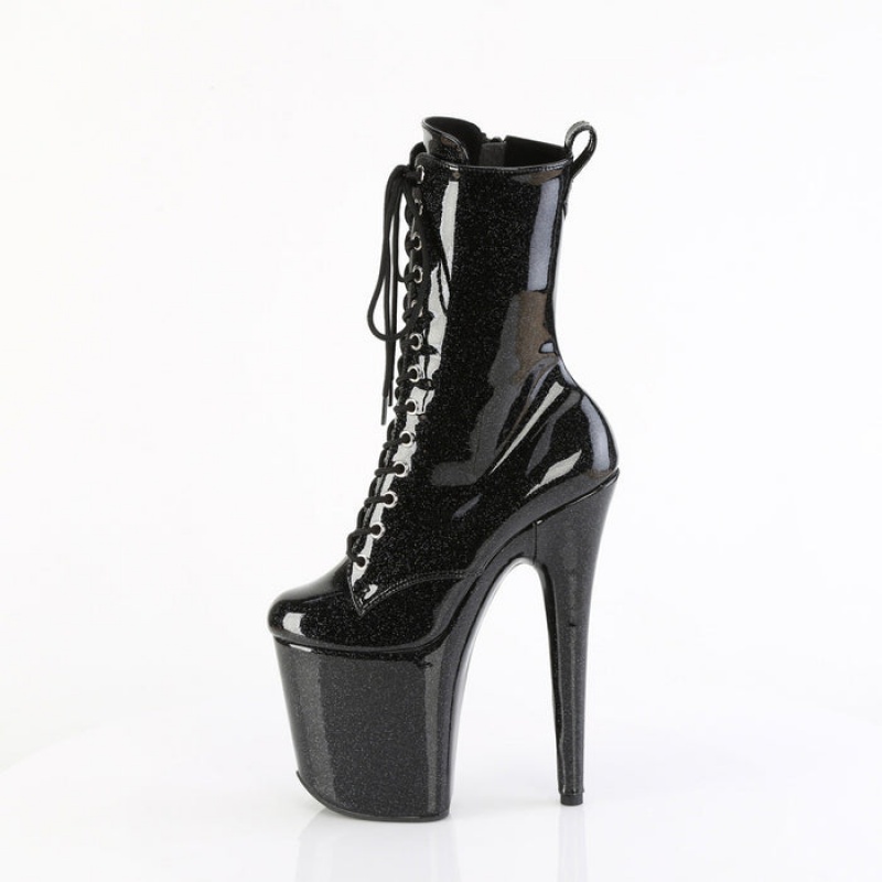 Black Pleaser Flamingo-1040GP Women's Boots | XJ0958764