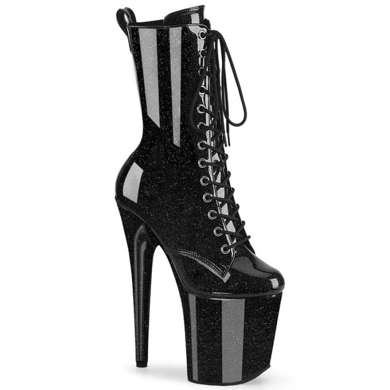 Black Pleaser Flamingo-1040GP Women's Boots | XJ0958764