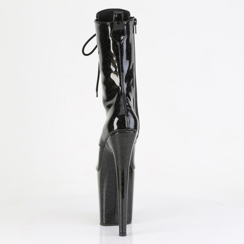 Black Pleaser Flamingo-1041GP Women's Boots | AS2065497