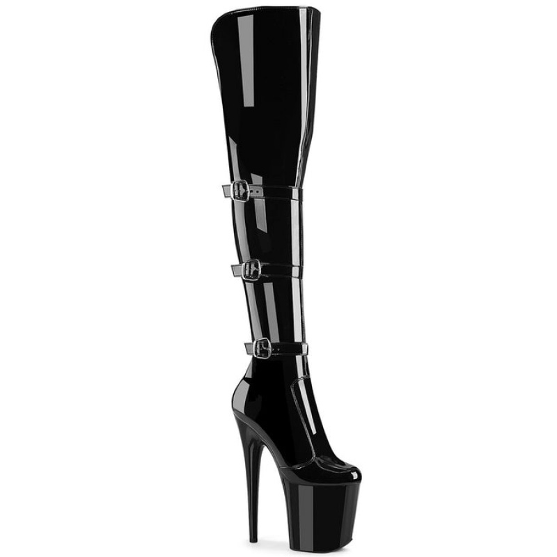 Black Pleaser Flamingo-3018 Women's Boots | ZA7310695