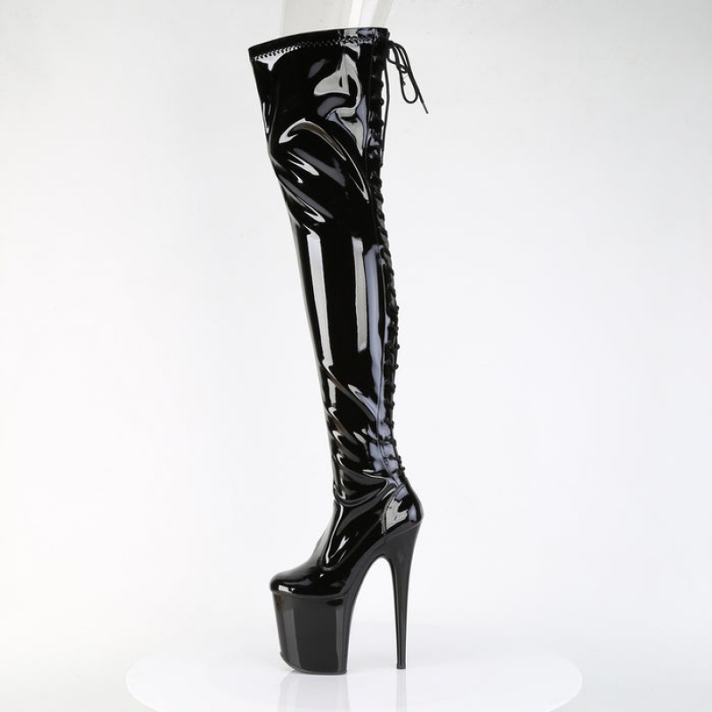 Black Pleaser Flamingo-3850 Women's Boots | MT1903657