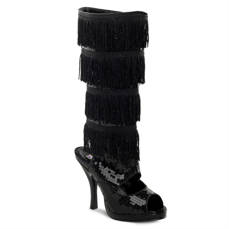 Black Pleaser Flapper-168 Women\'s Boots | NK6312895