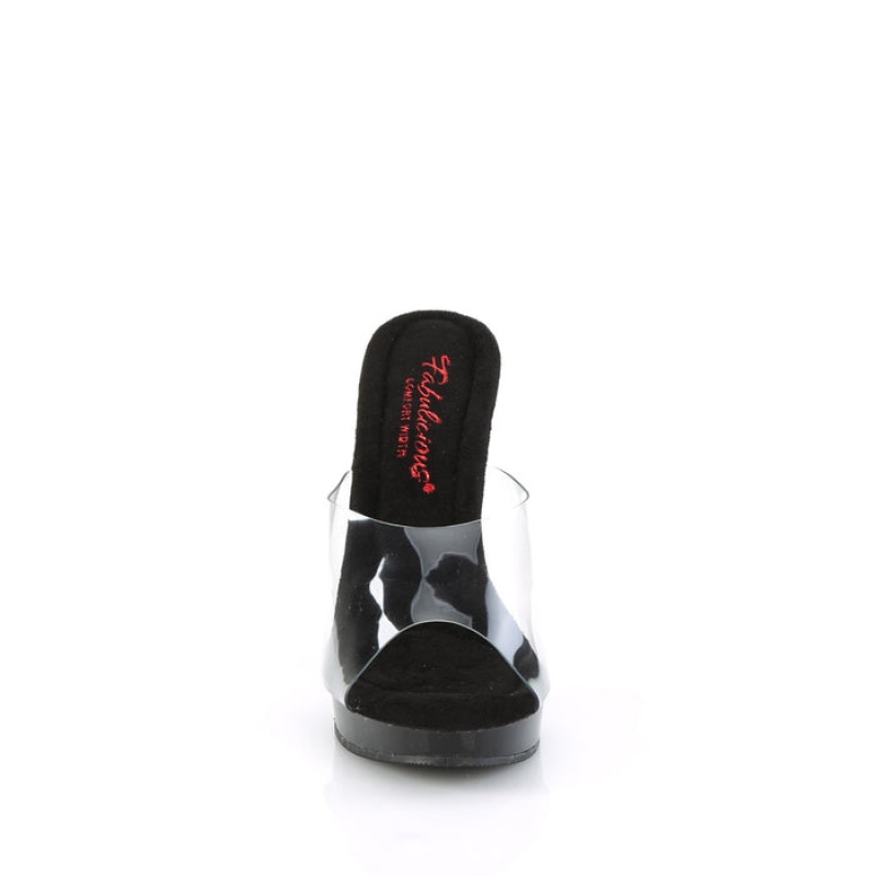 Black Pleaser Glory-501 Women's Slides | LY1583479