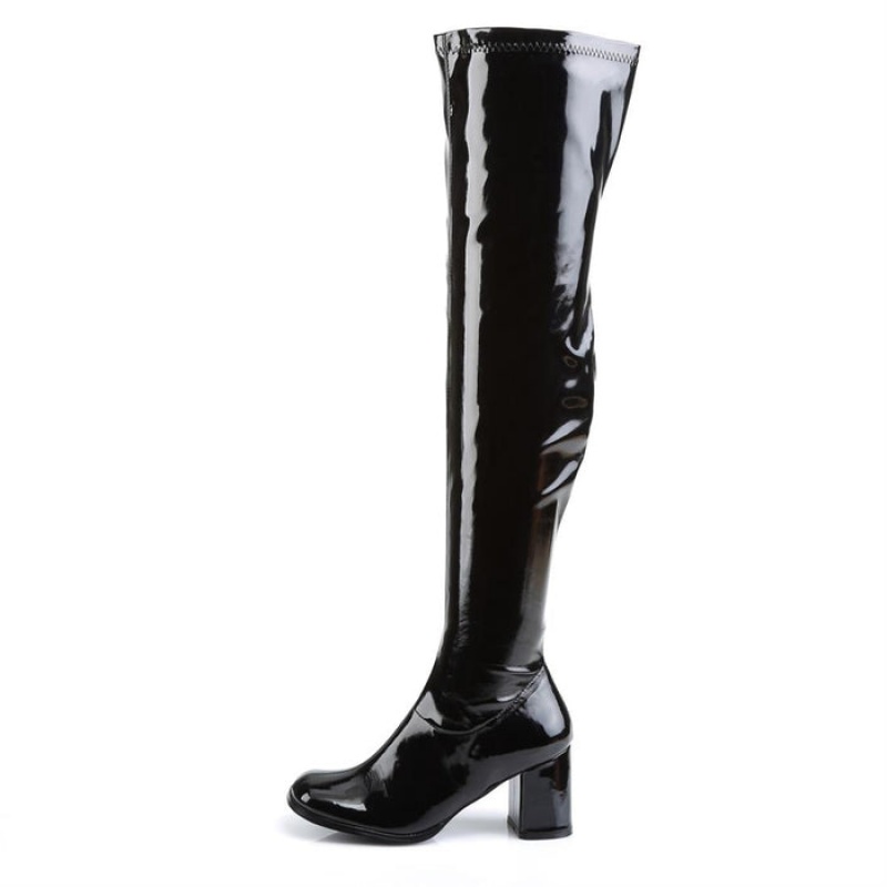 Black Pleaser Gogo-3000 Women's Boots | ZL3417502