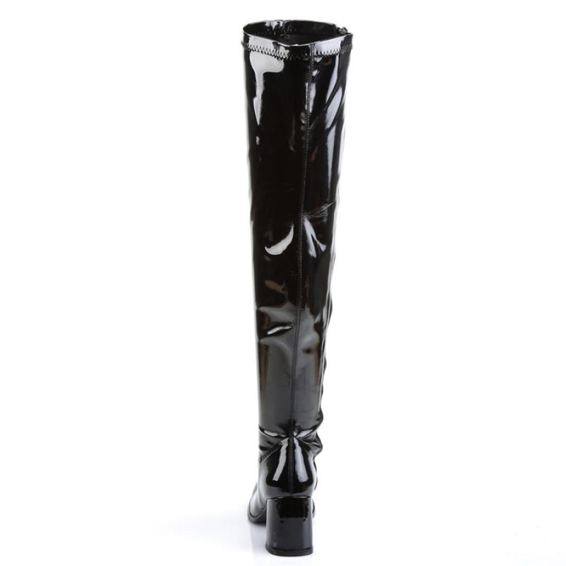 Black Pleaser Gogo-3000 Women's Boots | ZL3417502