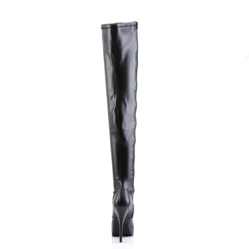 Black Pleaser Indulge-3000 Women's Boots | QY5129367