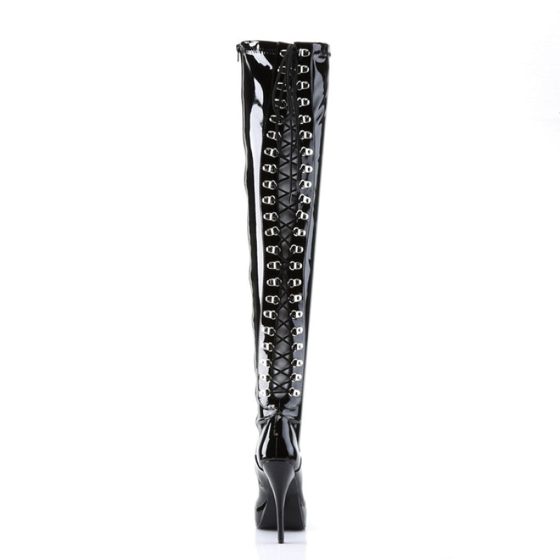 Black Pleaser Indulge-3063 Women's Boots | KI1928647