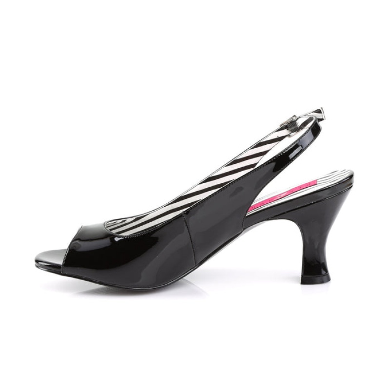 Black Pleaser Jenna-02 Women's Slingbacks | UN1945876