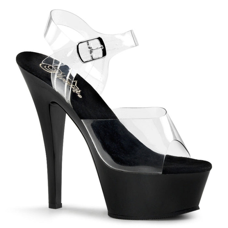 Black Pleaser Kiss-208 Women's Sandals | UE6243150